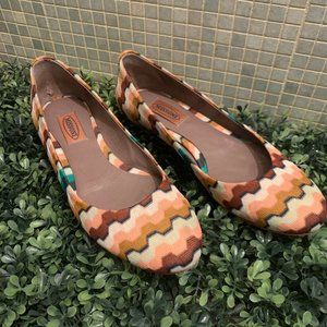 Almost New Missoni Flame Stitch Ballet Flats